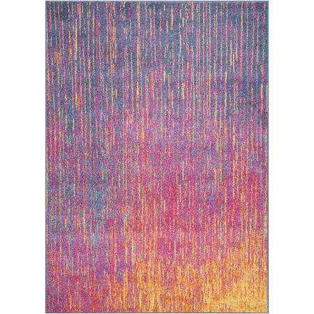 Palacedesigns 5 x 7 ft. Rainbow Abstract Striations Area Rug - Rainbow - 5' x 7' PA3657990